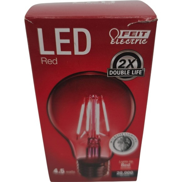 Feit Electric A19 Red LED Light Bulb 4.5 Watts - Picture 3 of 6